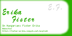 erika fister business card